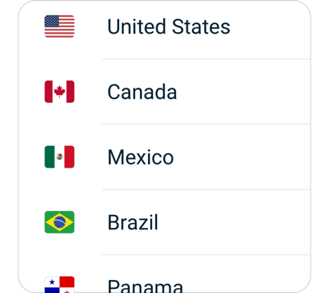 MifengVPN connect step 2, choose VPN server location